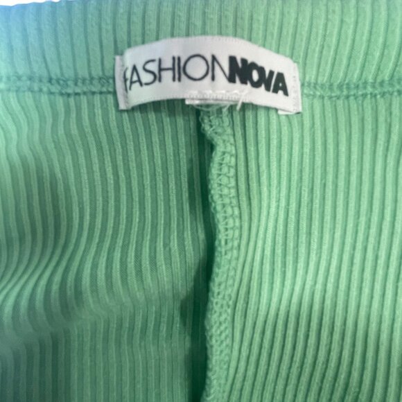 Fashion Nova Green Ribbed Midi Bodycon Dress Sleeveless, High Neck, Size Small - Picture 3 of 10